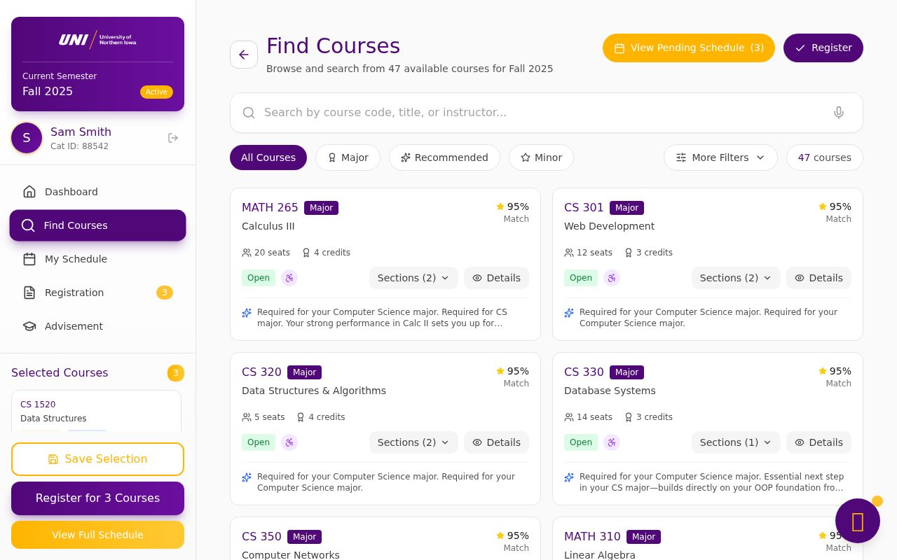 CRS Find Courses
